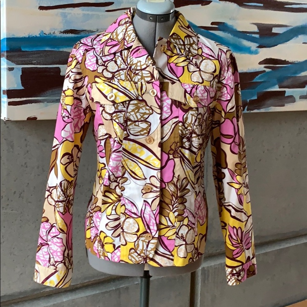 Harve Benard Vintage Floral Blazer Jacket - Picture 1 of 7